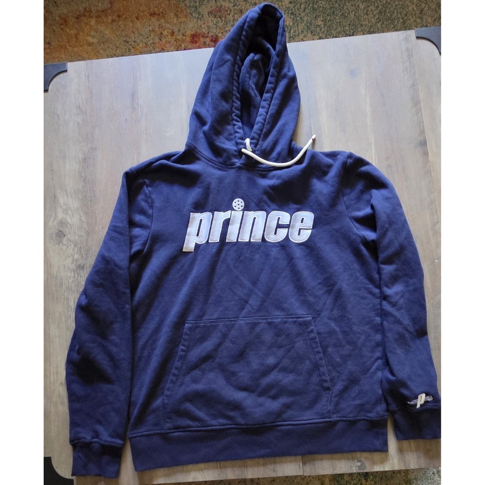 Prince Pickleball Navy Blue Pullover Sweatshirt Hoodie Men L